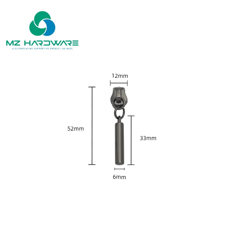 Customized Color Round Zipper Slider Puller Logo Zipper Pull Puller Zipper Accessories for Handbag