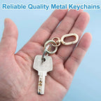 Factory Wholesale Double Opening Swivel Clasp Clips, Metal Swivel Spring Snap Hooks, Key Chain Clip with Key Ring for DIY Keys