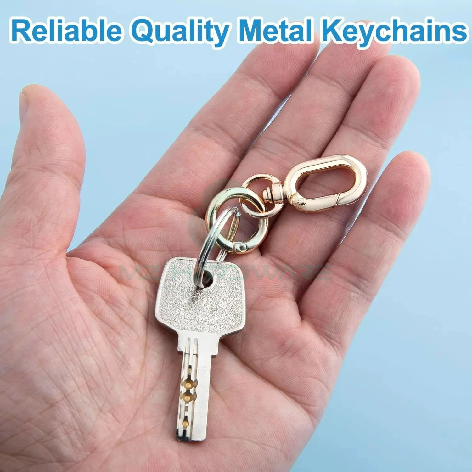 Factory Wholesale Double Opening Swivel Clasp Clips, Metal Swivel Spring Snap Hooks, Key Chain Clip with Key Ring for DIY Keys