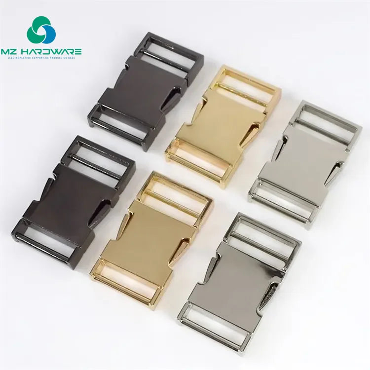 MZ Hardware High Quality Three Colors  Metal Buckles Handbag Accessories for Dog Collars Bags Strap Buckle
