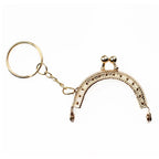MZ 5cm Arch Embossed Clutch Frame Small Wholesale Metal Purse Frame Clip Handle Key Ring for Coin Purse Bag Making DIY Craft