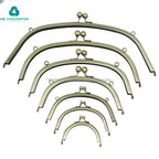 MZhardware Wholesale Bronze Metal Purse Frame with Kiss Clasp Lock Luxury Hardware for Clutch Bag Handbag Accessories
