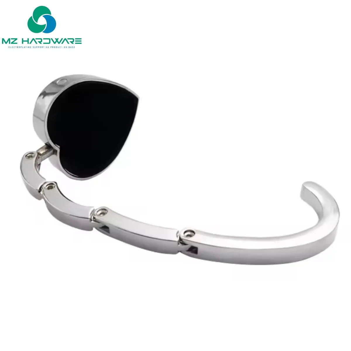 Heart Shape Handbag Foldable Bag Hook Fashion Crystal Rhinestone Foldable Bag Hook Purse Table Hanger Holder Alloy
