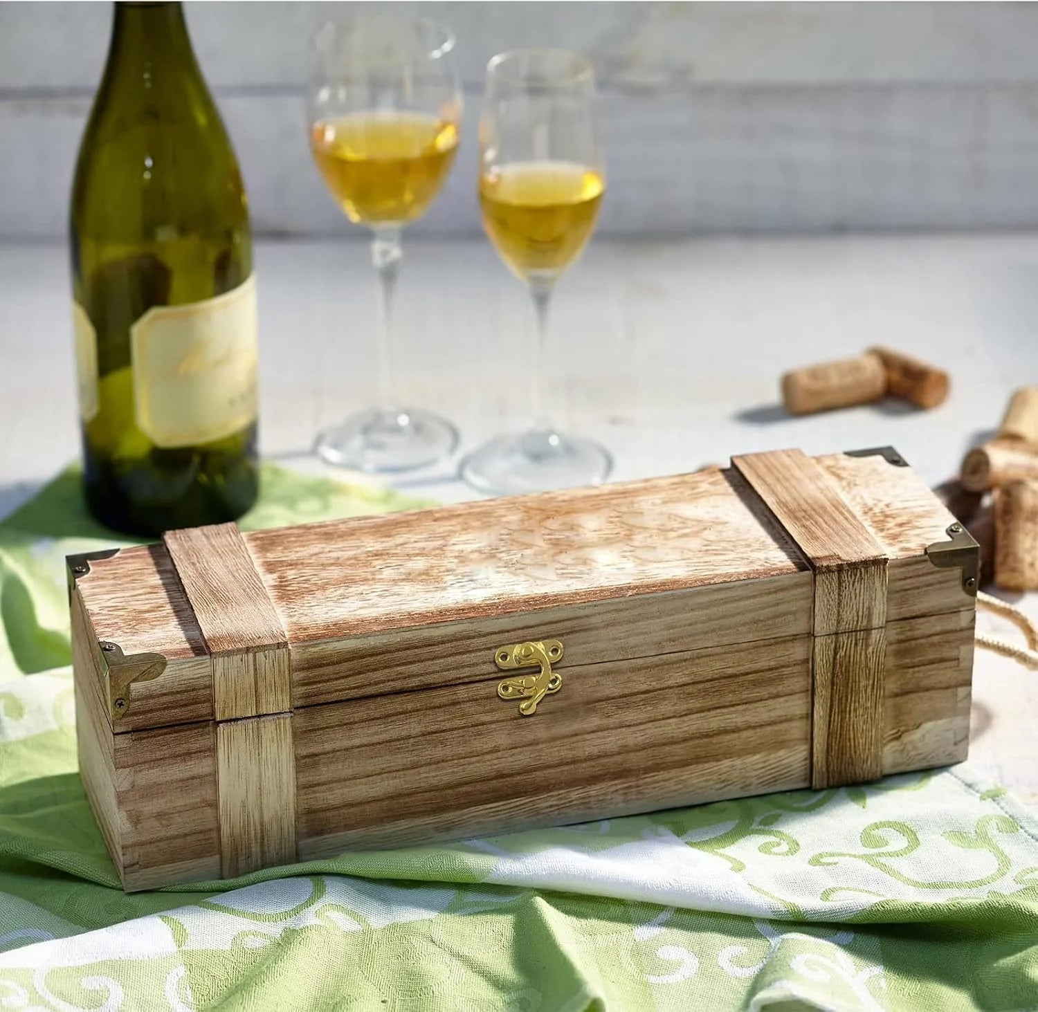 MZhardware Antique Left/Right Latch Hook Hasp Horn Lock