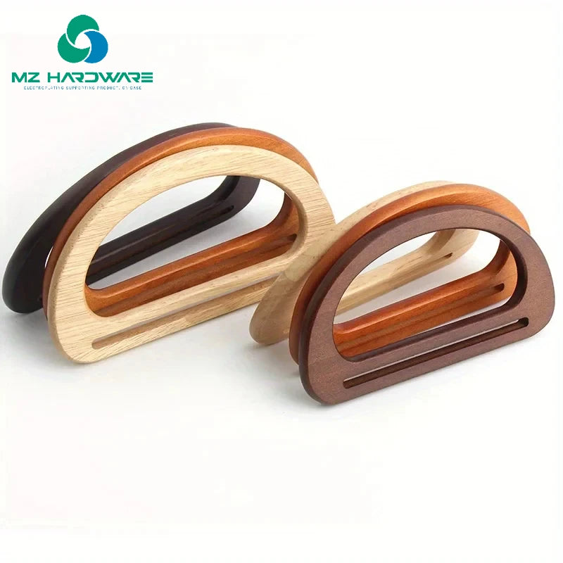 15cm D Shape Wooden Handles Brown Black Natural DIY Replacement Handbag Tote Handles Purse Bags Straps DIY Bag Handle Accessory