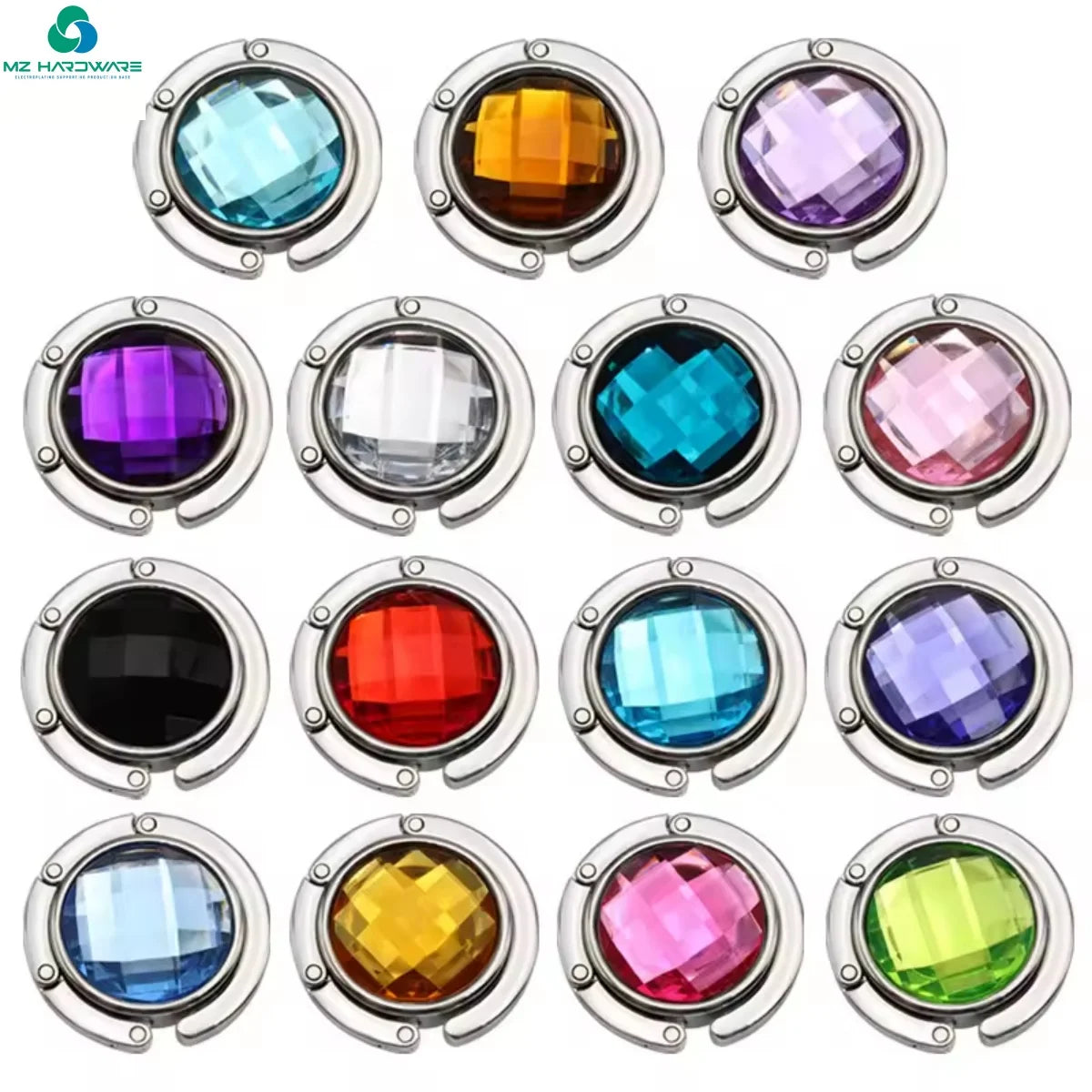 High Quality Crystal Folding Bag Purse Handbag Hook in Stock Bag Hanger Table Hook