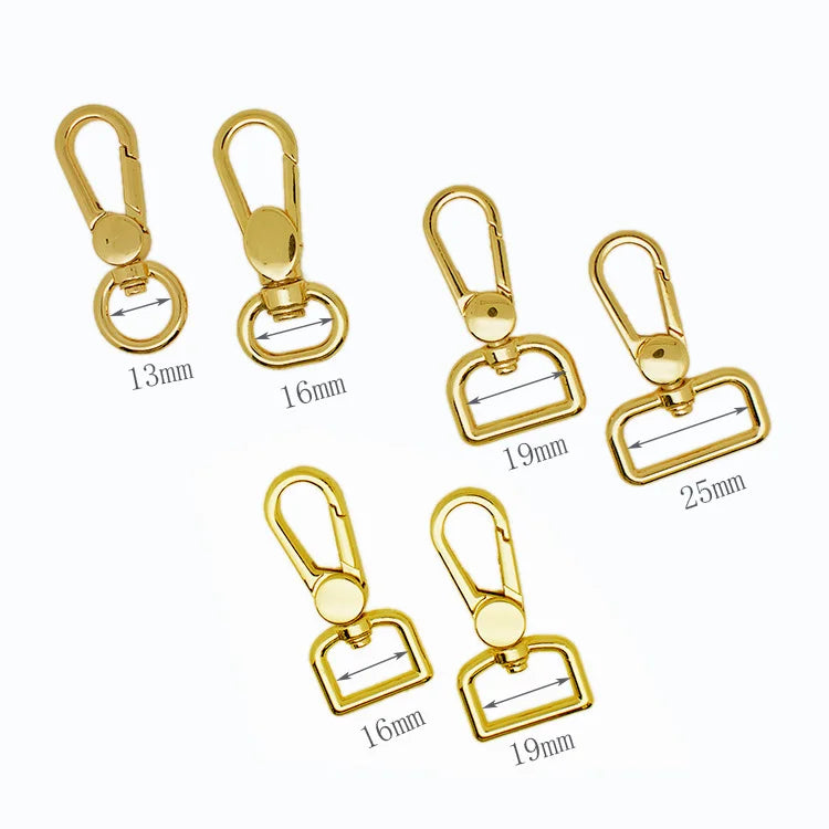 Customized Logo Snap Hook Bag Accessories Swivel Clasp Key Holder Bag Shoulder Linker for Dog Chain and Handbag