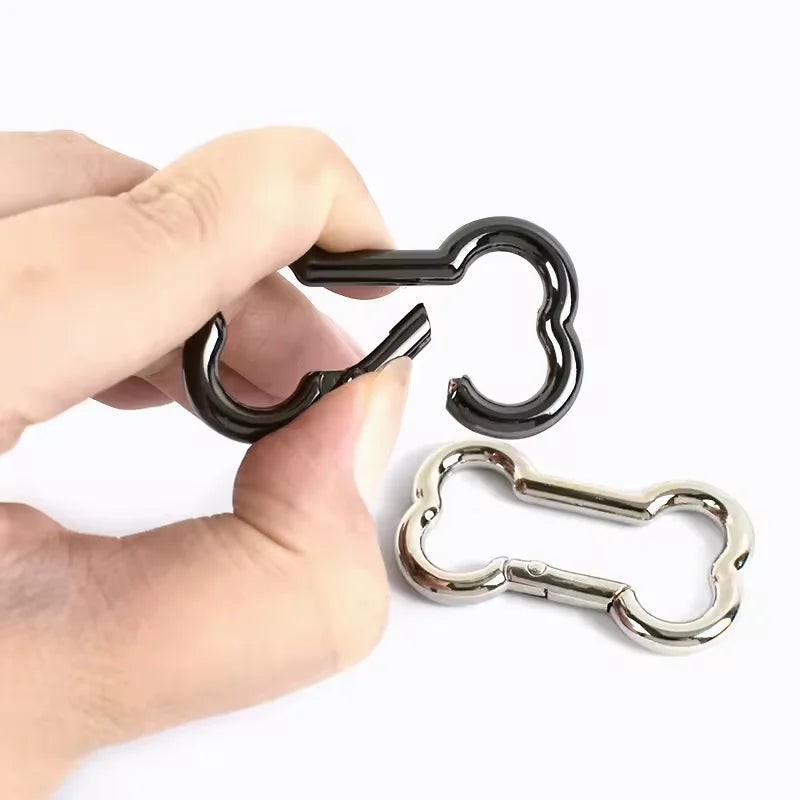 New Design Bone Shaped Spring Keychain Keychain Dog Hook Buckle Adjuster Slide Buckle Bags Hardware Accessories