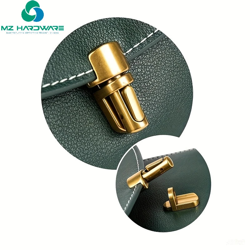 MZhardware High Quality Metal Mortise Lock Single Word Bag Lock for Backpack and Leather Bag DIY Accessories