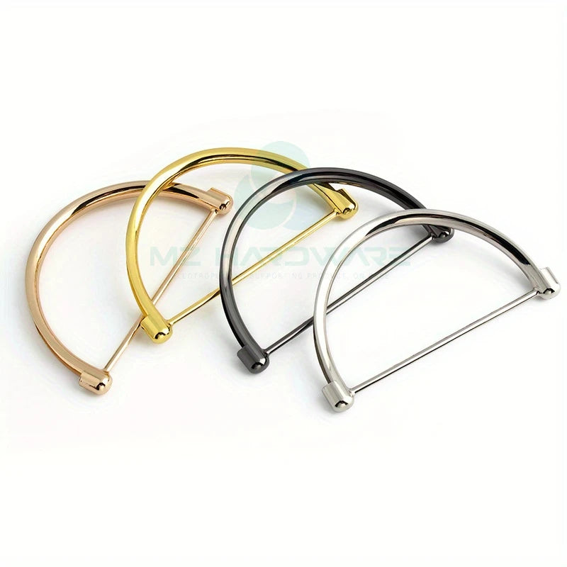 MZhardware Purse Frame Half-Round Handbag Handle Frames Zinc Alloy U-Shaped Purse Handles for DIY Wallet Making Crossbody