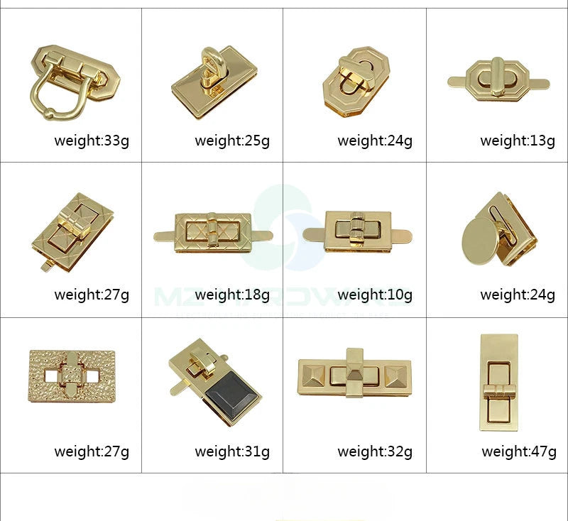 MZhardware Women's DIY Bag Luggage Hardware Accessories Big Flower Twist Lock Mortise Lock Buckle Floral Lock
