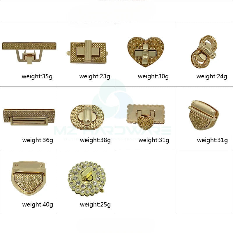 MZhardware Women's DIY Bag Luggage Hardware Accessories Big Flower Twist Lock Mortise Lock Buckle Floral Lock