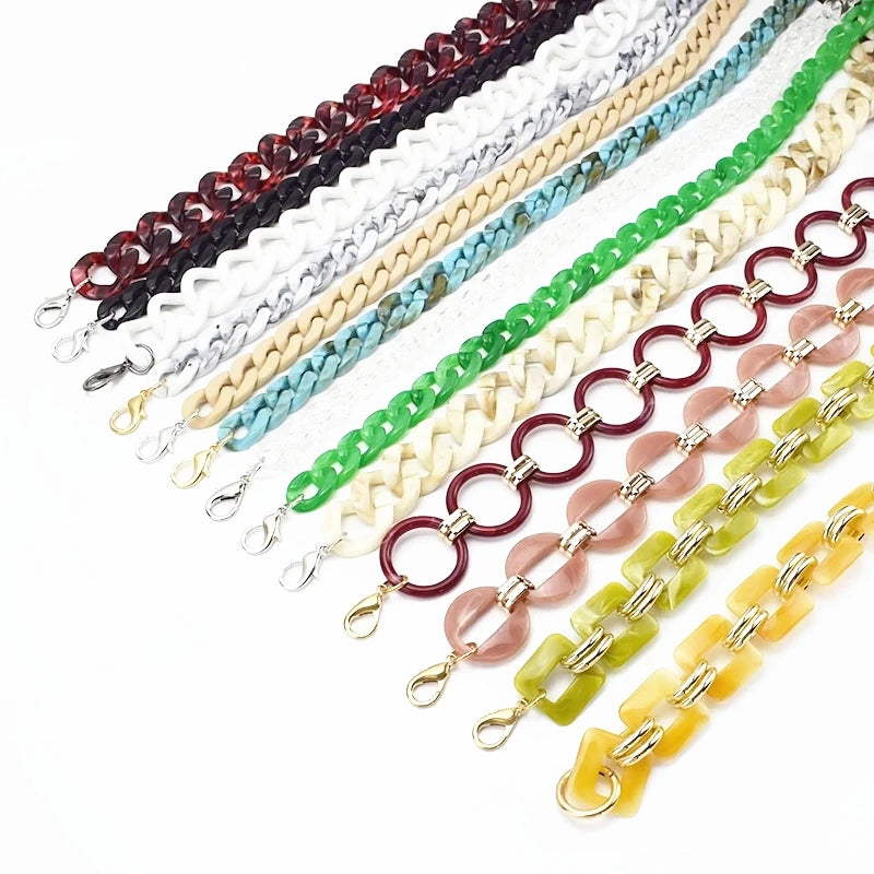 Factory Bag Strap Decorative Chain for Women Bag Plastic Connecting Accessories DIY Chain Detachable Colorfast Resin Chain