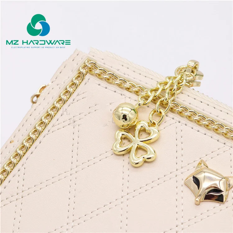 New Design Thickened Flower-Shaped Metal Bead Pendant Chain Jewellery Pendant Chains for Clothing Bags