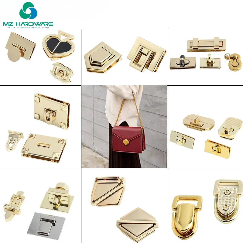 After-sales No Worries Metal Locks Bag  for Leather Handbags Purse Bags Totes Closures Snap Clasps DIY Craft Accessories