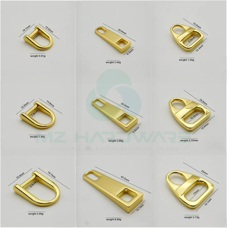 Anti-oxidation Metal Zipper Zipper Head/D Buckle/trapezoidal Pull Tab Zipper Head Accessories Handmade Luggage Bags Leather Sofa