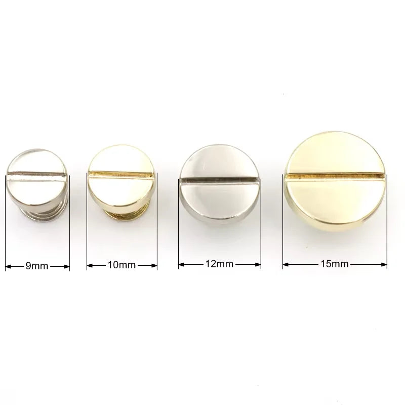 MZ Customized Color Chicago Screws Stainless Steel Decorative Round Head Button Rivets Studs Different Shapes for Leather Belt