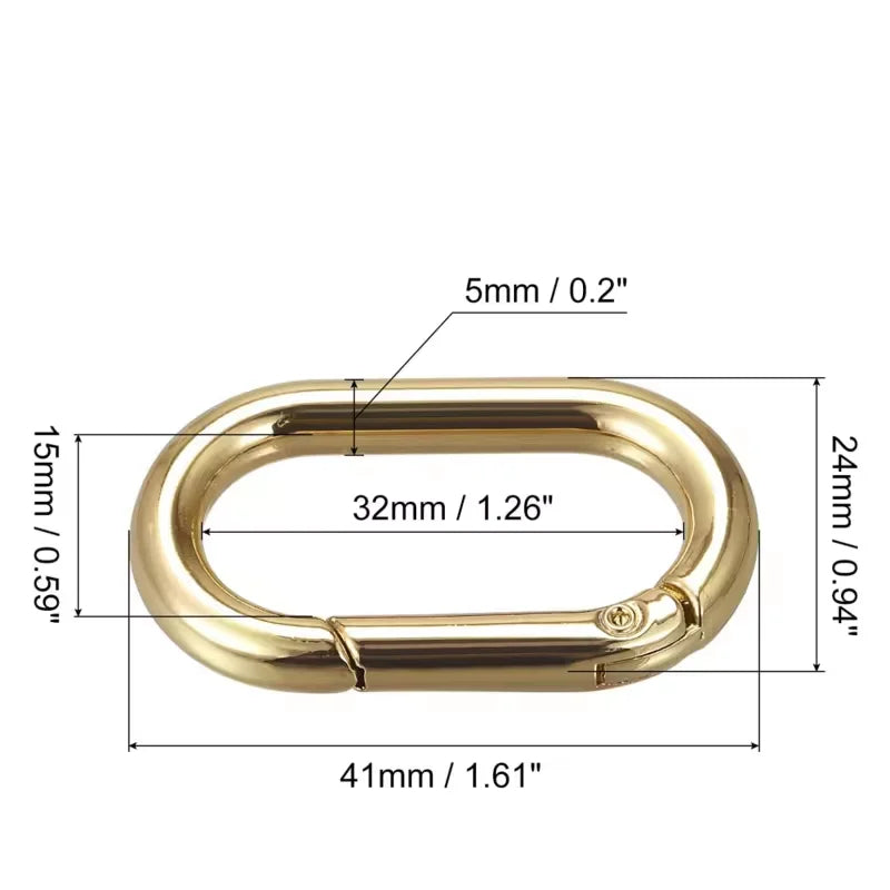 Good Quality Carabiner Metal Spring Key Ring Bag O Ring Buckle Carabiner Snap Spring Hook