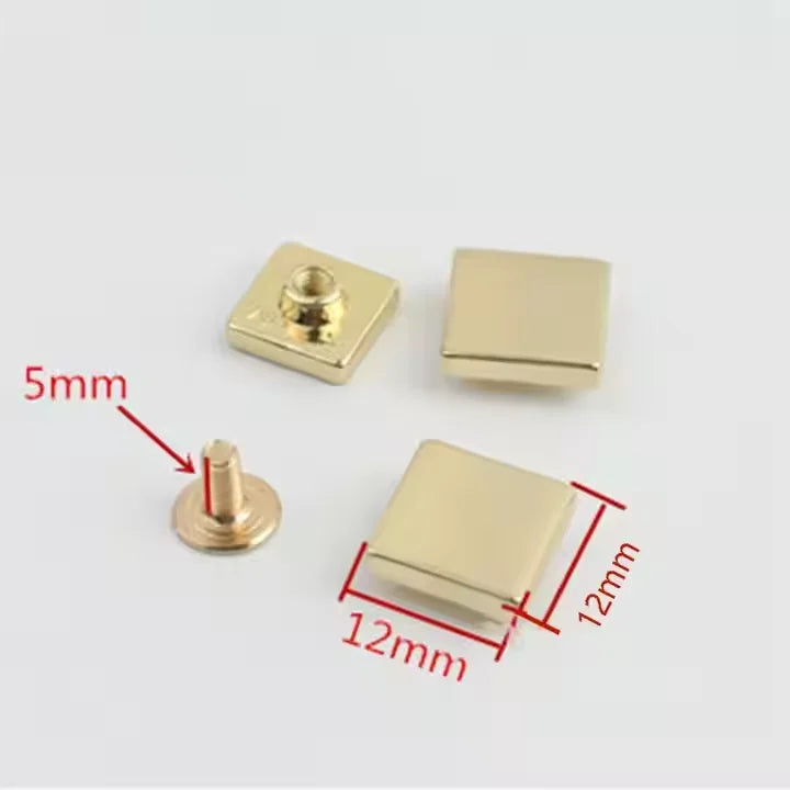 Mz Customized Size Lock Bag Buckle Leather Screw Rivets Handbag Bottom Protecting Feet Nail Solid Rivets