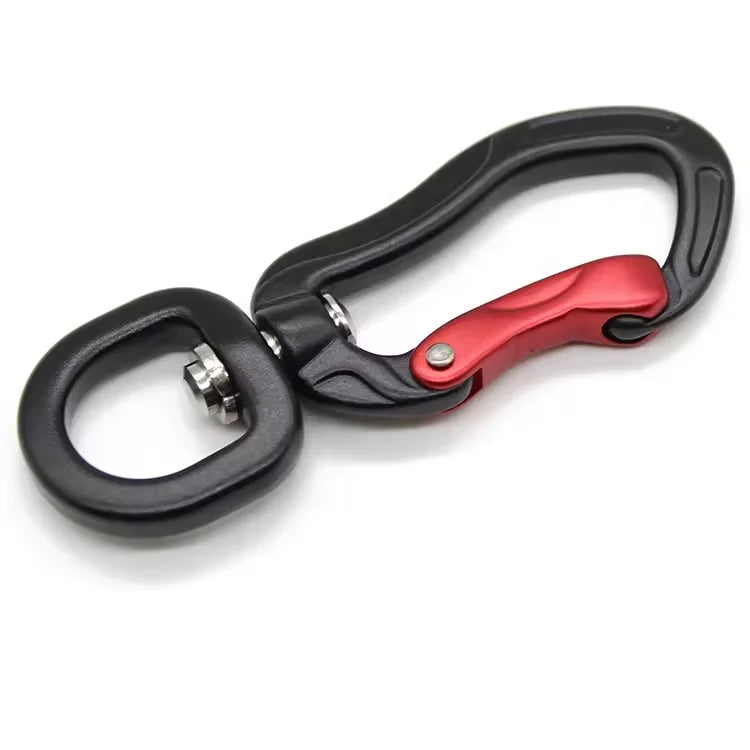 Customization Aluminum Carabiner Swivel Locking Carabiner Metal Snap Hook Pet Dog Leash Harness Accessory