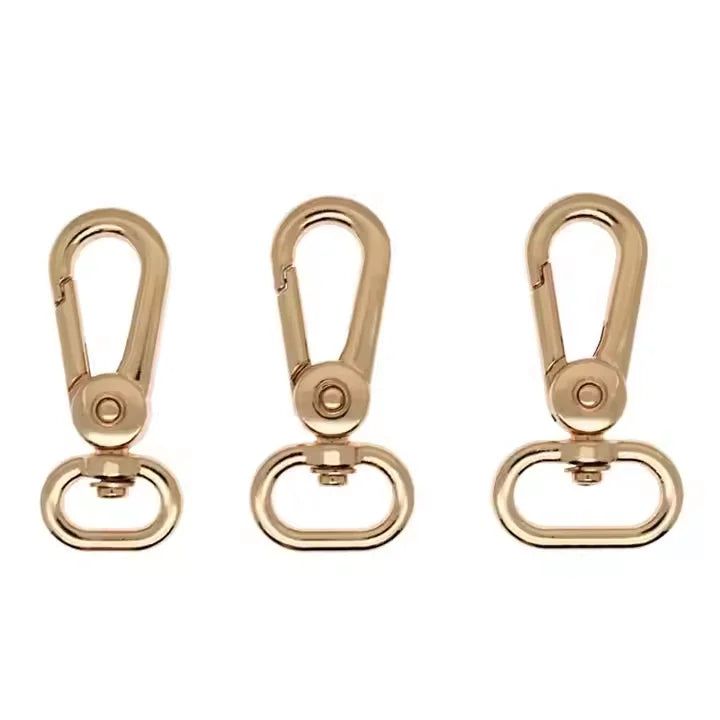 Customized Logo Snap Hook Bag Accessories Swivel Clasp Key Holder Bag Shoulder Linker for Dog Chain and Handbag