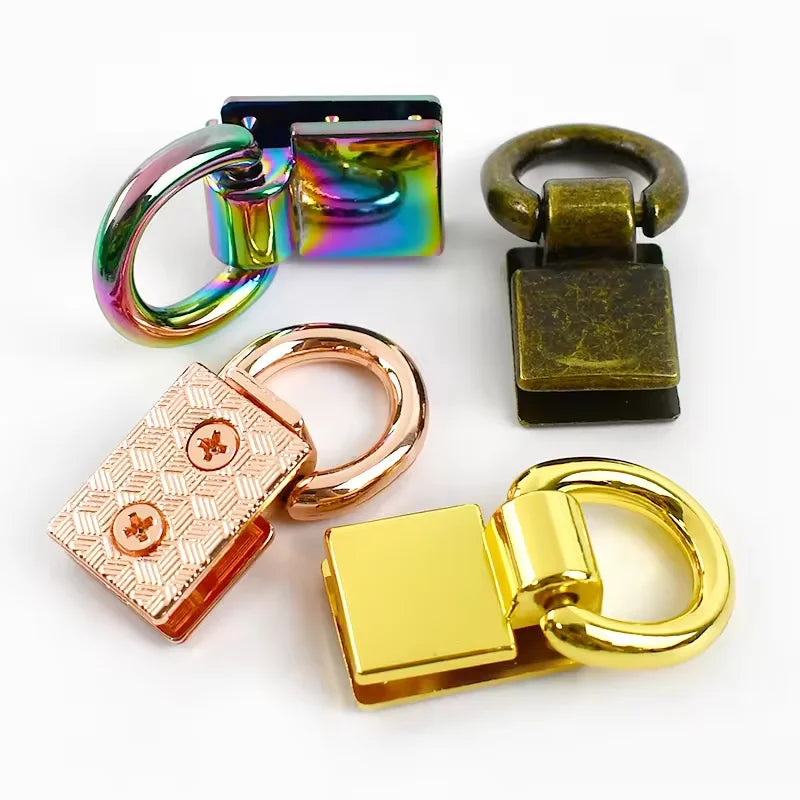 China Wholesale Handbag Hardware Connector Buckles for Bags d Ring Screw d Ring Side Clip Buckles d Ring Belt Buckles