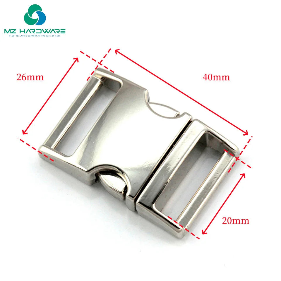 Wholesale Pet Dog Metal Buckle Collar Set Strap with Personalized Snap Hook Buckles for Luggage and Bag Use