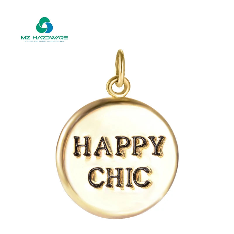 Cheap And High Quality Stainless Steel Circle Tag Metal Logo Tags For Bag Stainless Steel Brand Tags