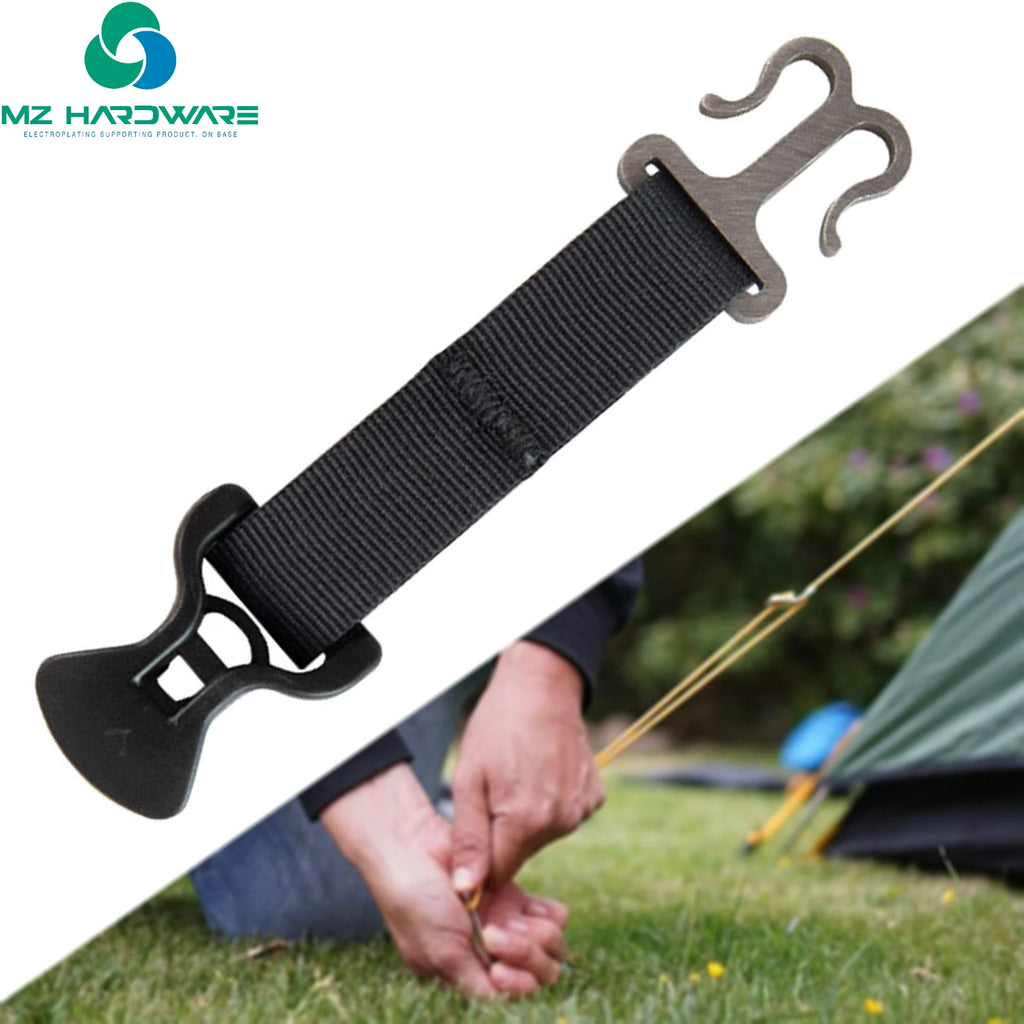 MZ High Quality Metal Horn Fixing Hook for Outdoor Tent Wind Rope Fixing Accessories Horn Buckle Pull Climbing Adjustable