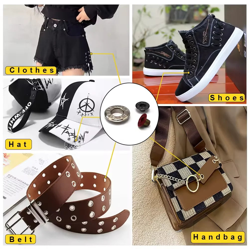 Factory Supply Gold Garment Handbags Oval Eyelet Grommet Decorative Copper Metal Eyelet for Bags