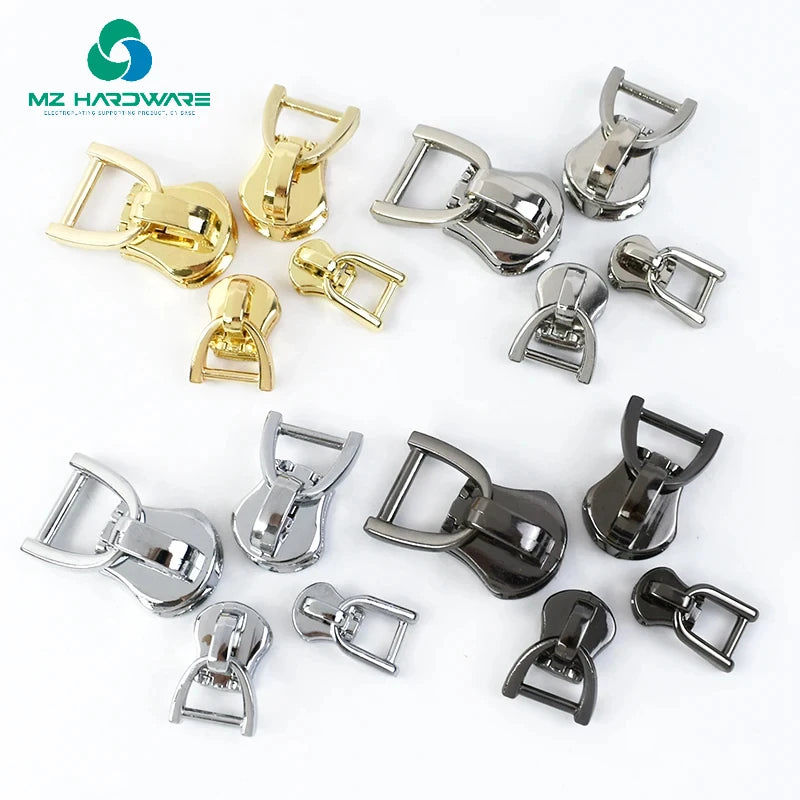3# 5# 8# 10# Zipper Sliders for Metal Zippers Tape Sewing Repair D Ring Zipper Pulls Head Clothes Jacket Replacement Zips