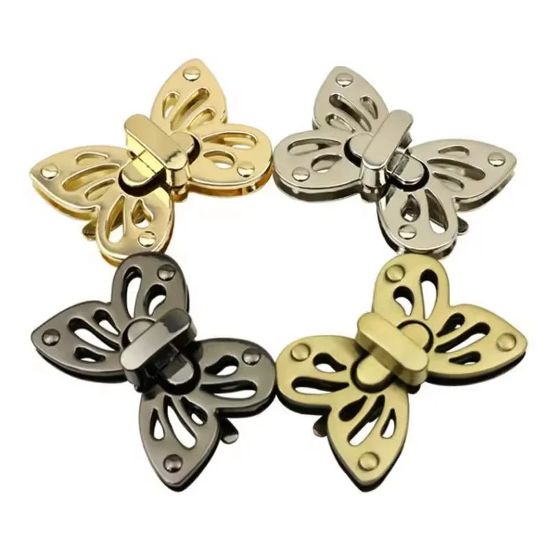 Handbag Accessories Fashion Alloy Twist Lock for Leather Bag Butterfly Twist Lock Bag Lock Purse Hardware Handbag