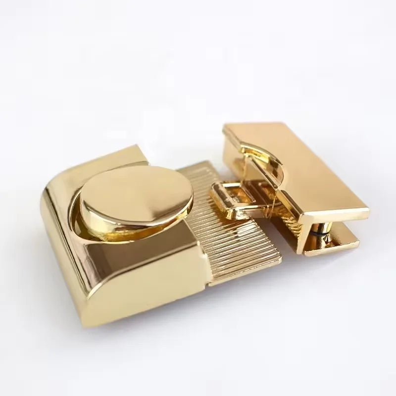 Metal Bag Lock for Handbags Push Lock for Handbags Metal Parts Accessories Bag Hardware Twist Lock for Leather Bags