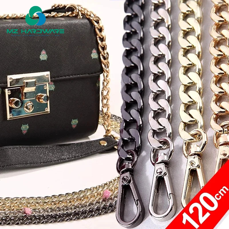 MZhardware New Bag Chain Gold Sliver Metal Handbag Bag Accessory Chain Strap Custom Metal Chains for Bags