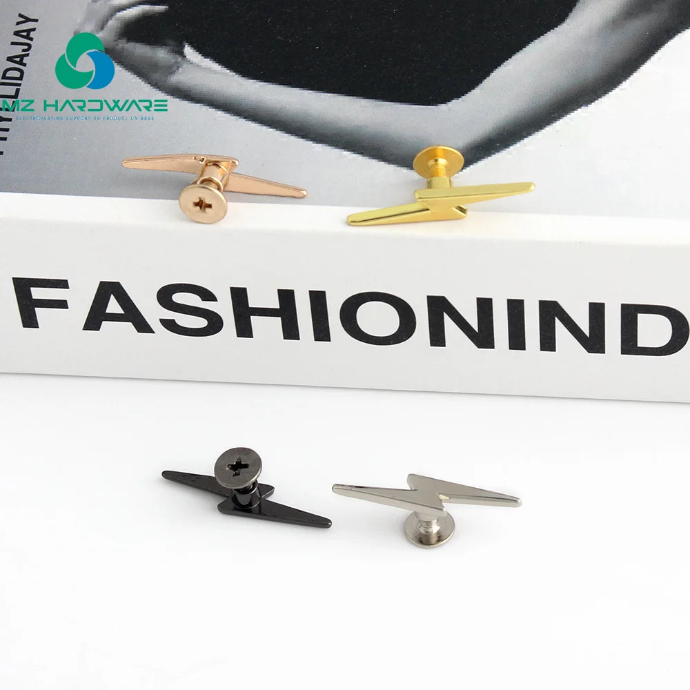 DIY Remaches De Punta Para Cuero Tornillo Remaches Cabeza Boton Con Pasador De Rayos Para Manualidades Bolsos Ropa Zapatos Artes
