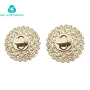 High Quality Diamond Latch Bag Hardware Exquisite Zinc Alloy Switch Closing Wood Ring Rivet Small Brass Buckle Hook Luggage Use