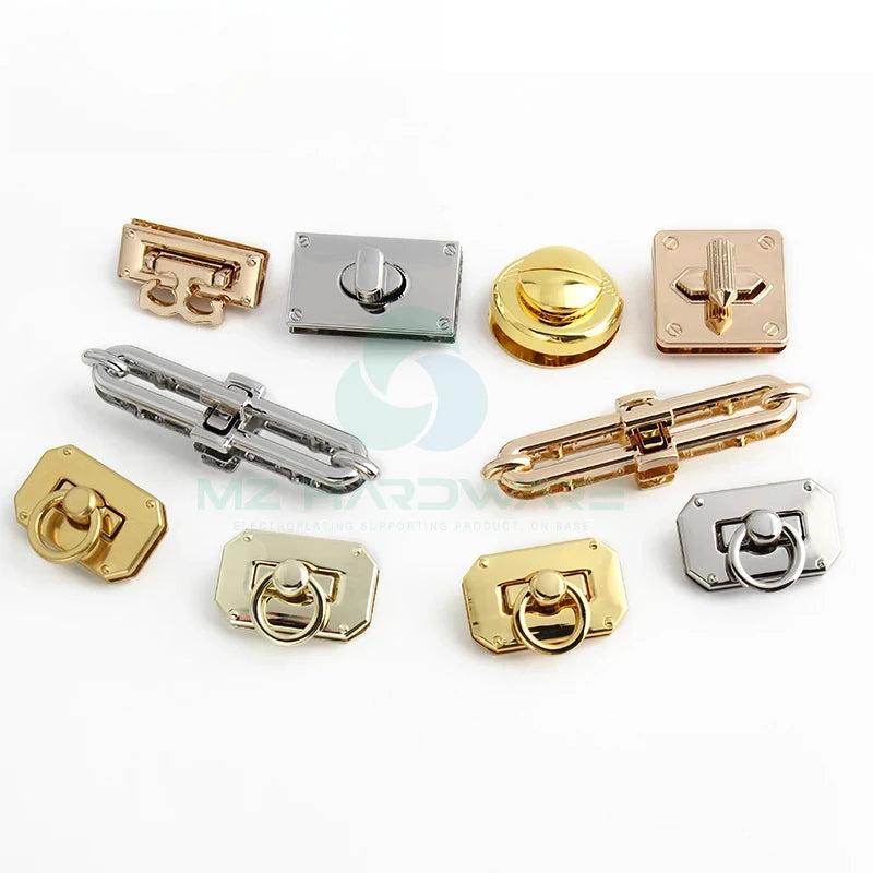 MZhardware Custom Bag Lock Rotary Twist Lock Suitable Handbag Clasp Clasps for Bags Crochet Bag Lock DIY Luggage Accessories