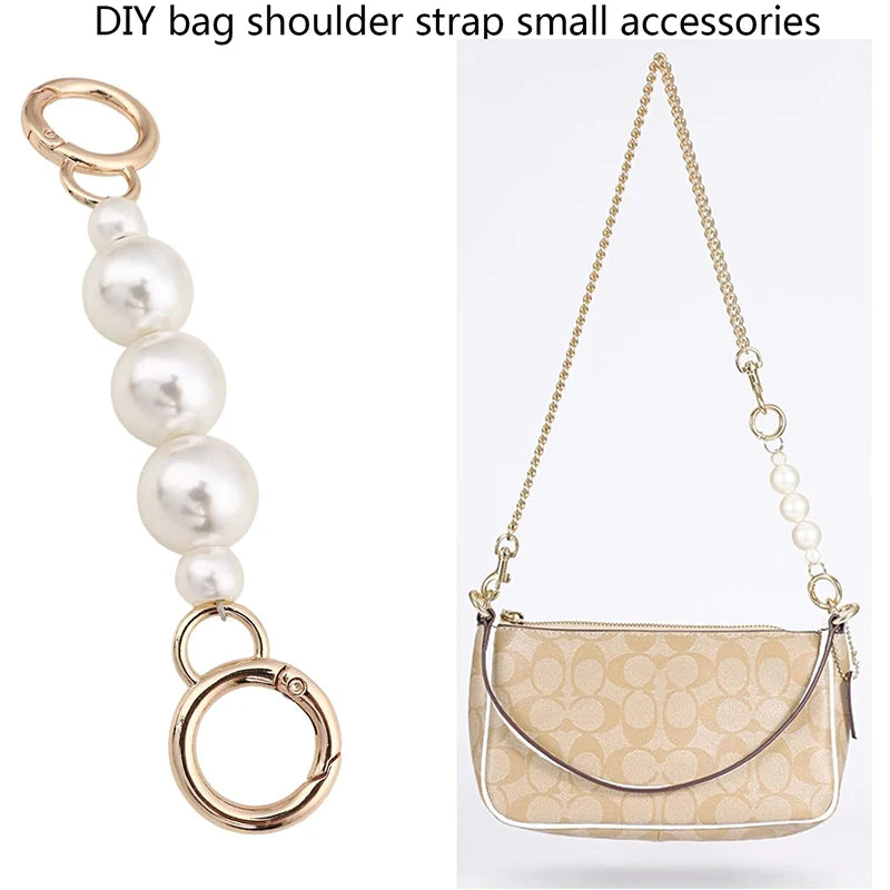 Fashion Bag Stray DIY Large Pearl Purse Handle Bag Pendant Handbag Chain Replacement Accessories Decorative Strap Bucket Bag