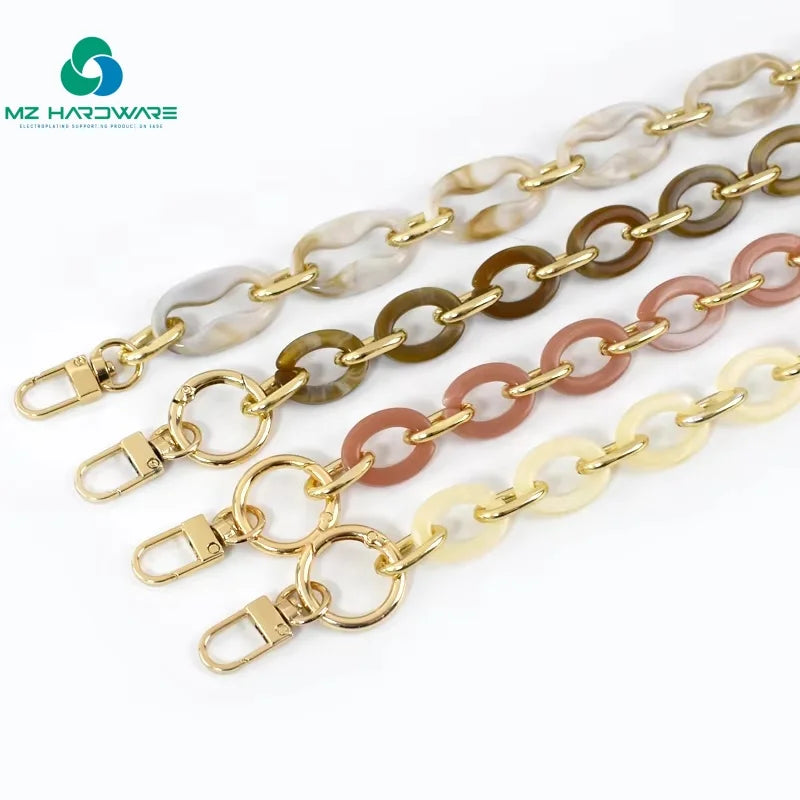 Fashion Women's Bag Straps High Quality Bag Handle  Handbag Accessories Key Chain Plastic Acrylic Bag Chain