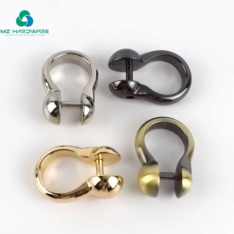 Mzhardware BF004 34*20mm D Ring Buckle Detachable Screw Clip Buckle DIY Luggage Handbag Hardware Crafts Accessories D Ring Metal